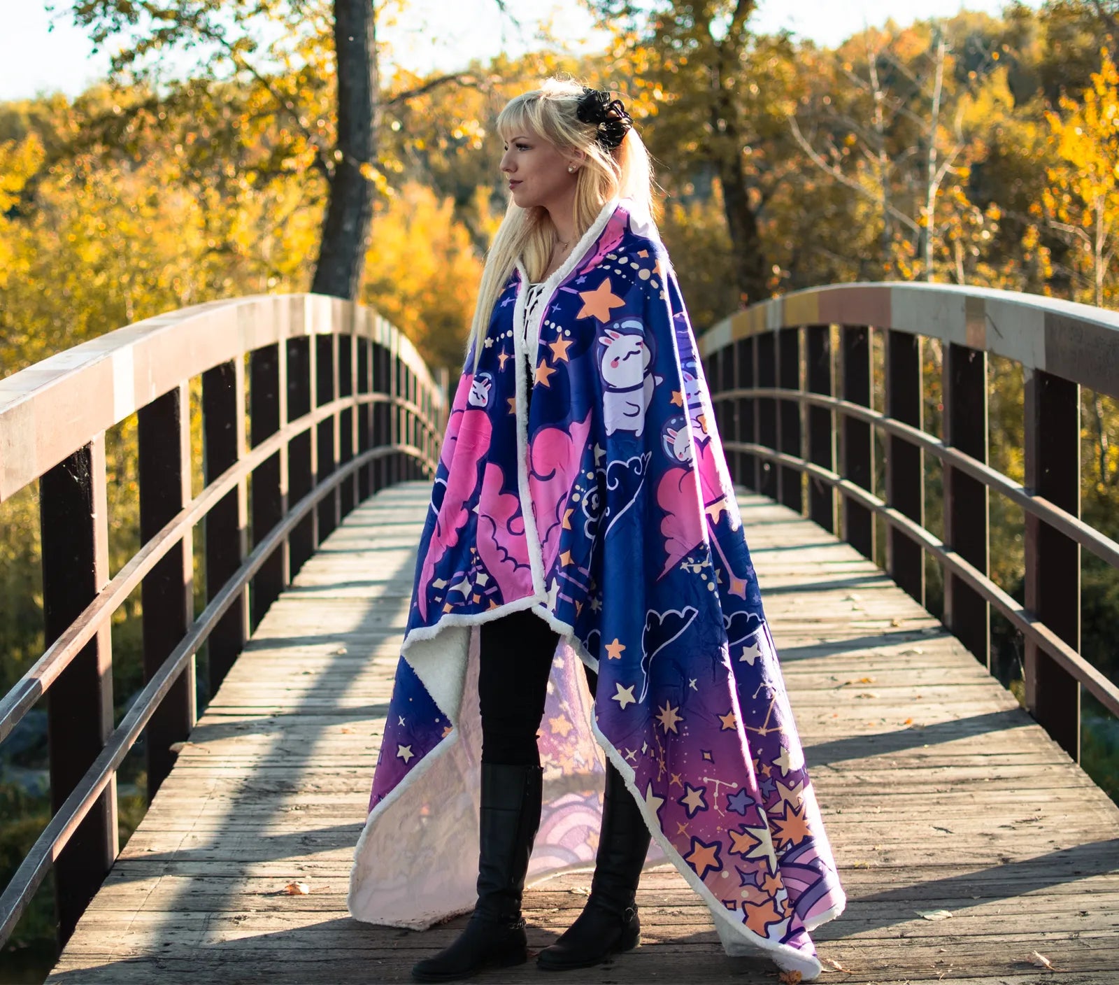 Bunny Wearable Throw Blanket with Pockets