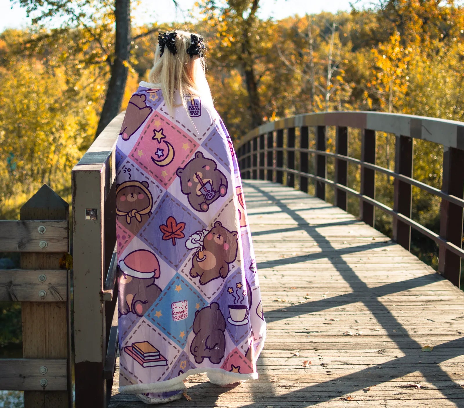 Lazy Bears Wearable Throw Blanket with Pockets