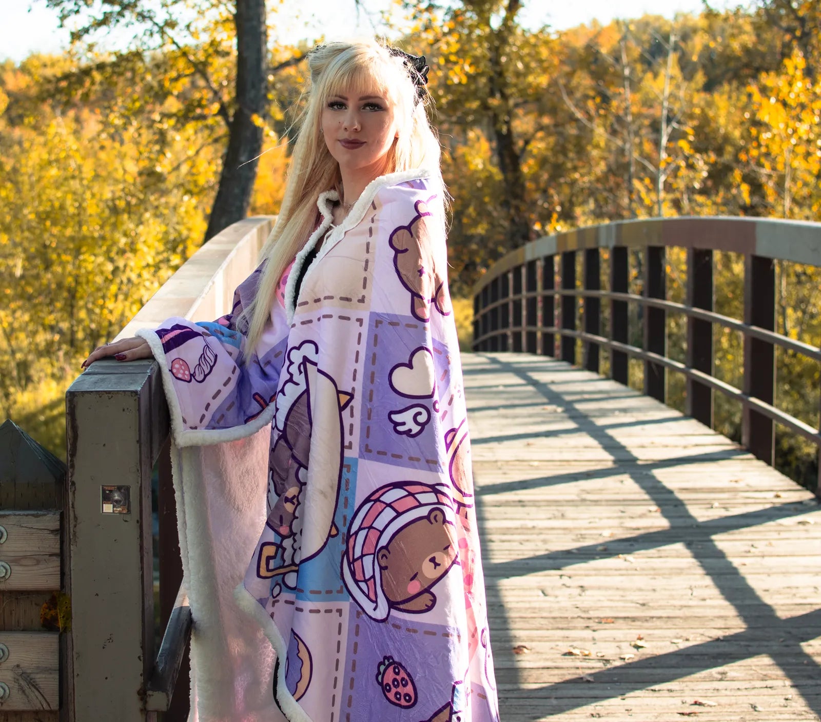 Lazy Bears Wearable Throw Blanket with Pockets