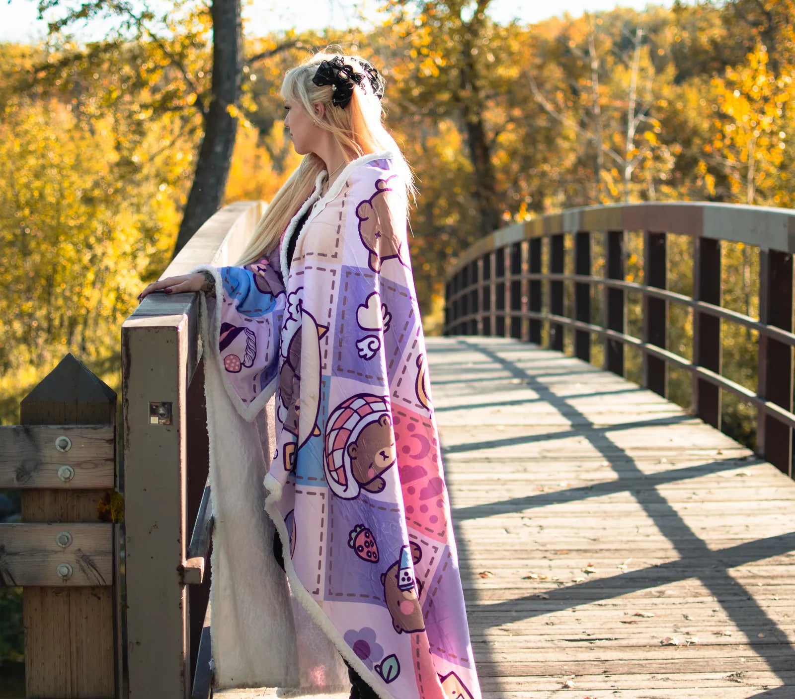 Lazy Bears Wearable Throw Blanket with Pockets