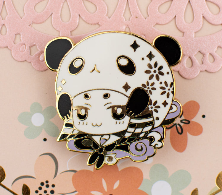 Panda Hat Gold Pin