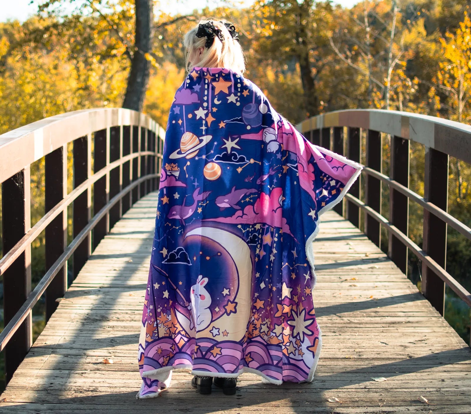 Bunny Wearable Throw Blanket with Pockets
