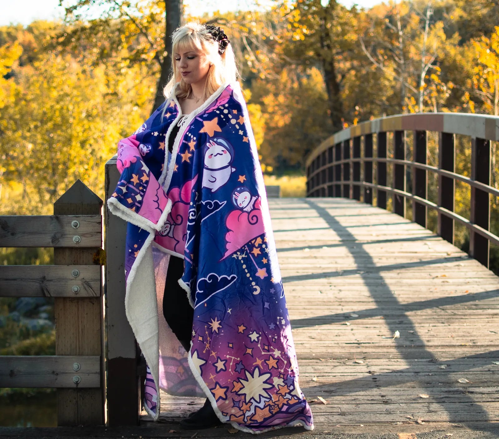Bunny Wearable Throw Blanket with Pockets