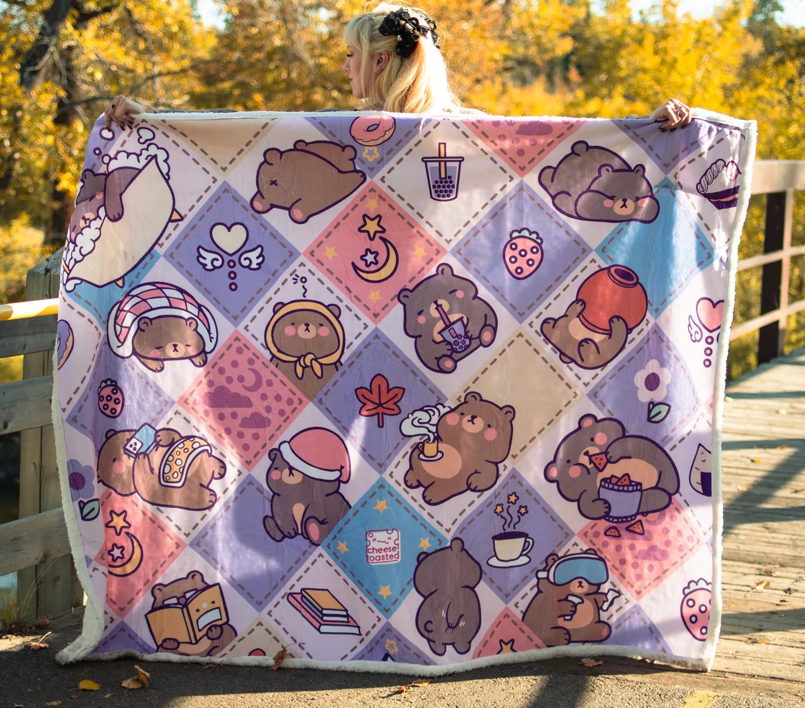 Lazy Bears Wearable Throw Blanket with Pockets