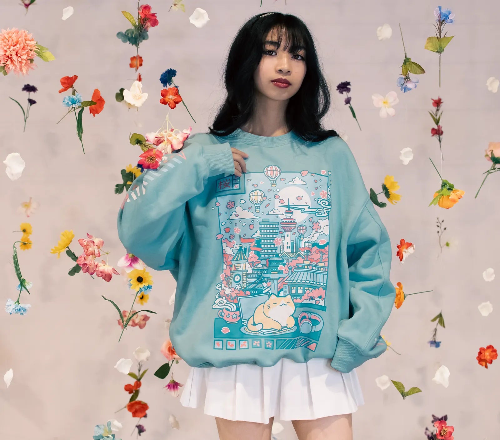 Laptop Cat Sweatshirt